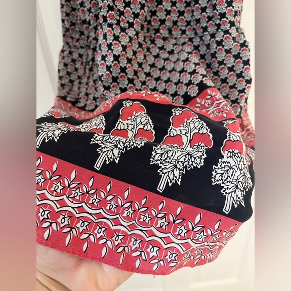 Ulla Johnson Mini Dress Black/Red Printed Silk Size 2 - Picture 16 of 16